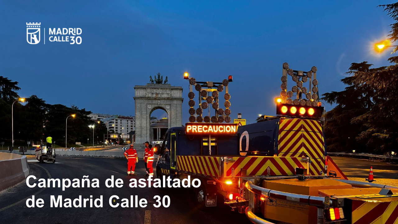 Campaña de asfaltado de Madrid Calle 30 - Imagen 1