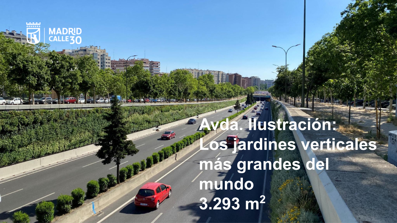 Jardines verticales de la avenida de la Ilustración