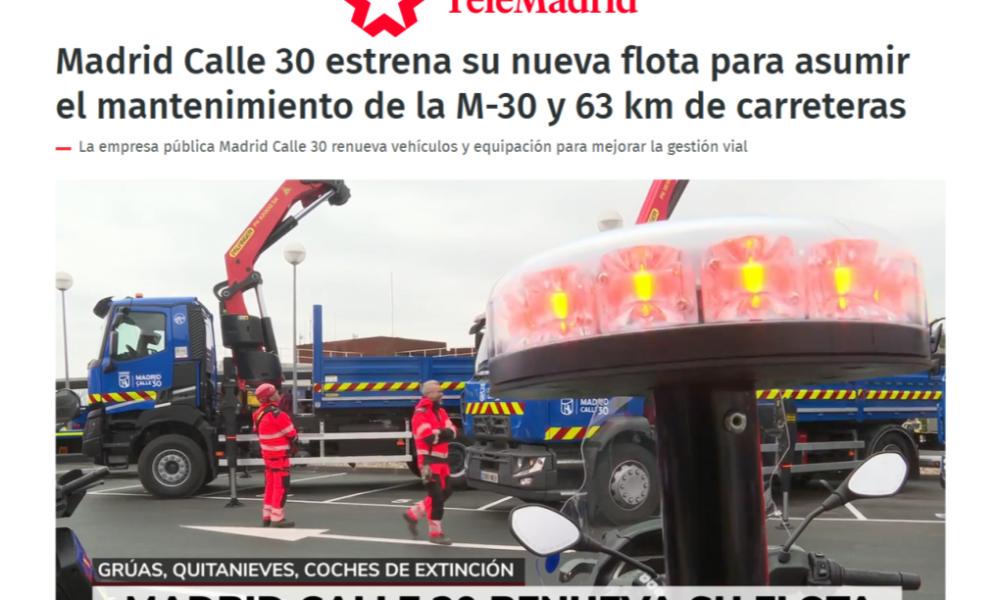 Madrid Calle 30 estrena su nueva flota para asumir el mantenimiento de la M-30 y 63 km de carreteras