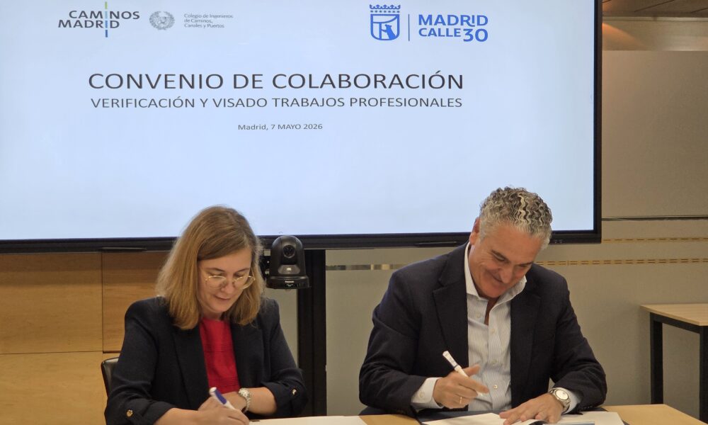 Madrid Calle 30 y la Demarcación de Madrid del Colegio de Ingenieros de Caminos, Canales y Puertos, firman un Convenio para la verificación y visado de trabajos profesionales